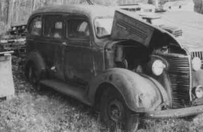 location of the identification plate on a 1938 Chevrolet Suburban.