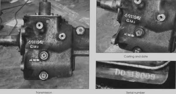 Transmission, casting and date, and serial number.